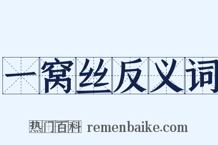 一窝丝反义词是什么意思的图片